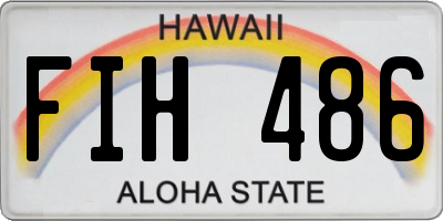 HI license plate FIH486
