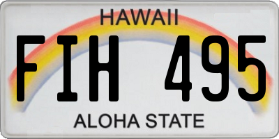 HI license plate FIH495