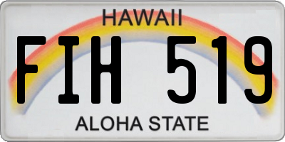 HI license plate FIH519