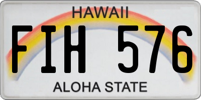 HI license plate FIH576