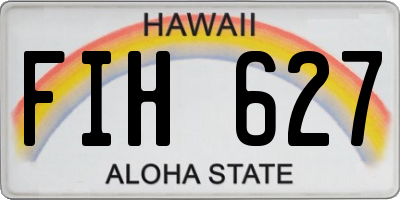 HI license plate FIH627