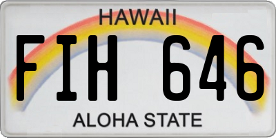 HI license plate FIH646