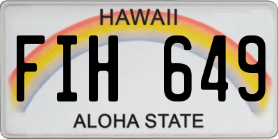 HI license plate FIH649