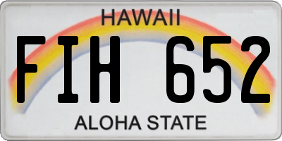 HI license plate FIH652