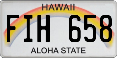 HI license plate FIH658
