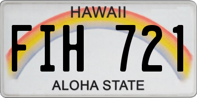 HI license plate FIH721