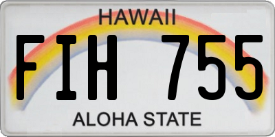 HI license plate FIH755