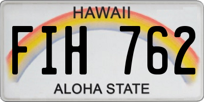 HI license plate FIH762