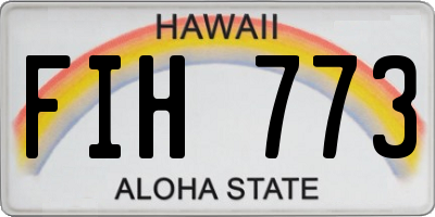 HI license plate FIH773