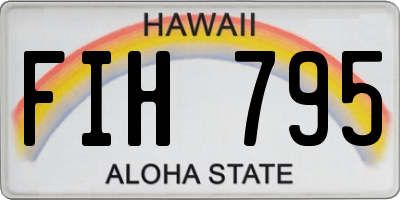 HI license plate FIH795