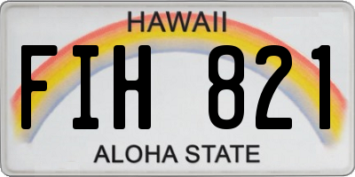 HI license plate FIH821