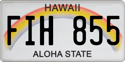 HI license plate FIH855