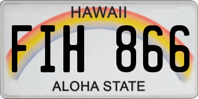 HI license plate FIH866