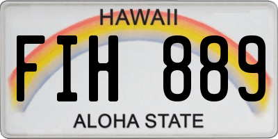 HI license plate FIH889