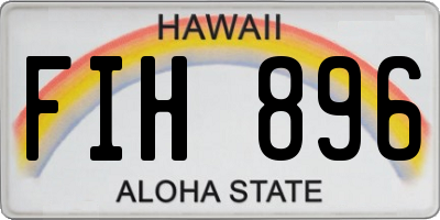 HI license plate FIH896