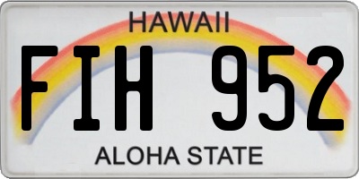 HI license plate FIH952