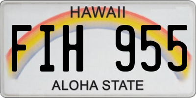 HI license plate FIH955