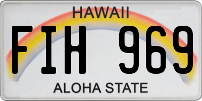 HI license plate FIH969