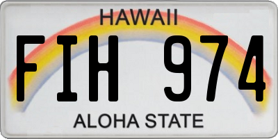 HI license plate FIH974