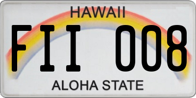 HI license plate FII008