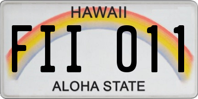HI license plate FII011