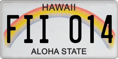 HI license plate FII014