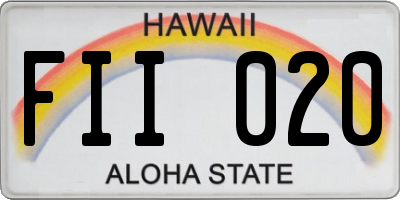HI license plate FII020