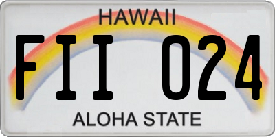 HI license plate FII024