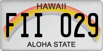 HI license plate FII029