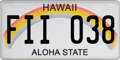 HI license plate FII038