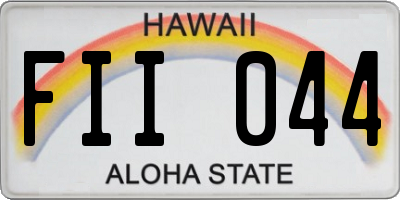 HI license plate FII044