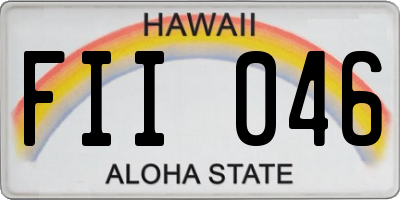 HI license plate FII046