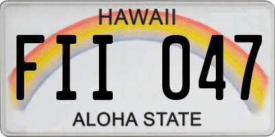 HI license plate FII047