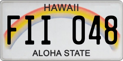 HI license plate FII048