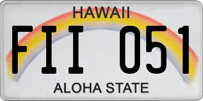 HI license plate FII051