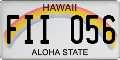 HI license plate FII056