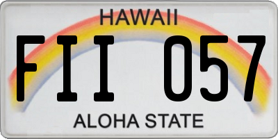 HI license plate FII057