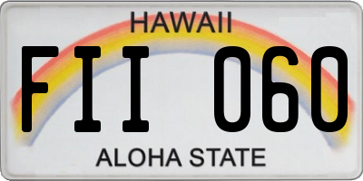 HI license plate FII060