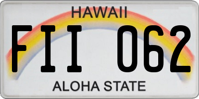 HI license plate FII062