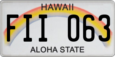 HI license plate FII063