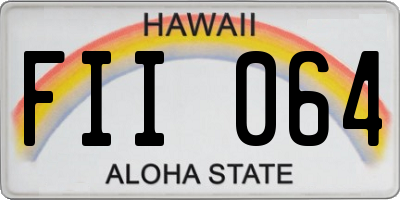 HI license plate FII064