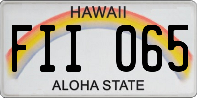 HI license plate FII065