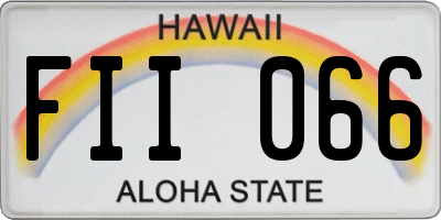 HI license plate FII066