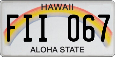 HI license plate FII067