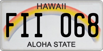 HI license plate FII068