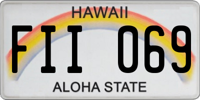 HI license plate FII069