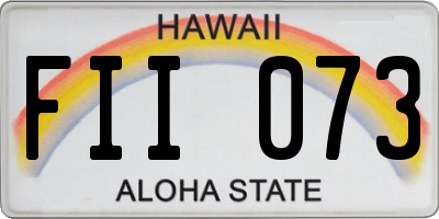 HI license plate FII073