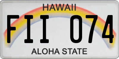 HI license plate FII074