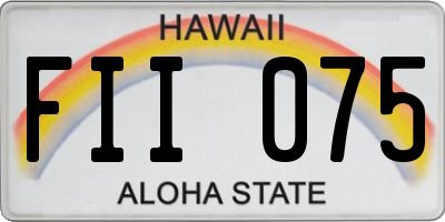 HI license plate FII075
