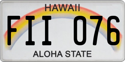 HI license plate FII076